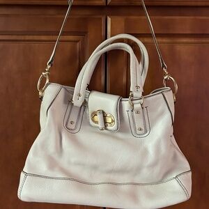 Ann Taylor White Leather Purse